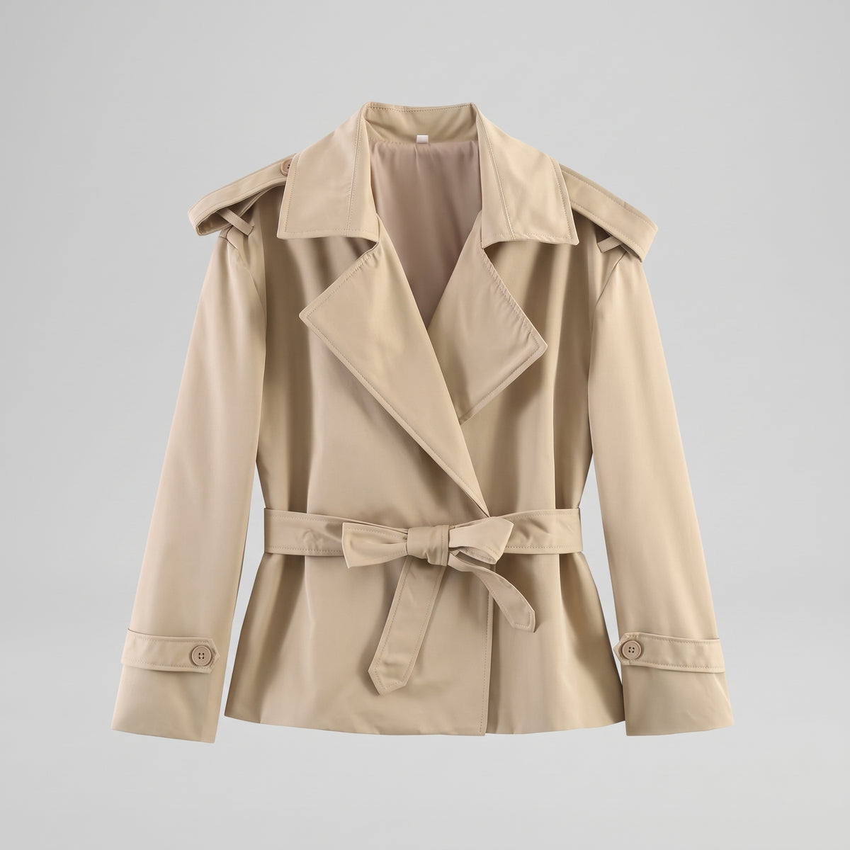 Short Belted Trench Coat