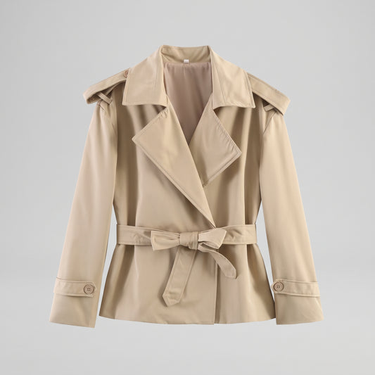 Short Belted Trench Coat
