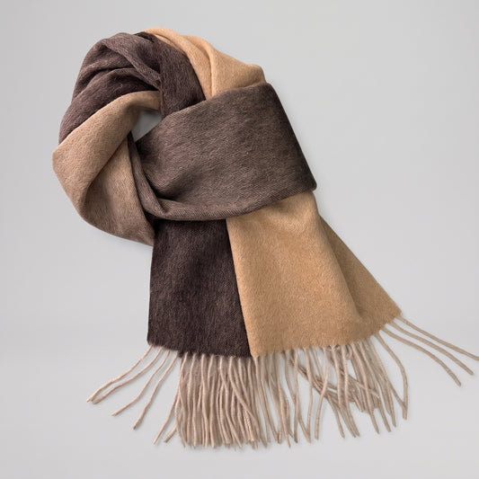Gradient Wool-Cashmere Scarf