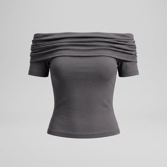 Slim-Fit Off-Shoulder Top