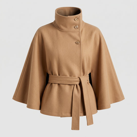 Stand Collar Belted Trench Coat