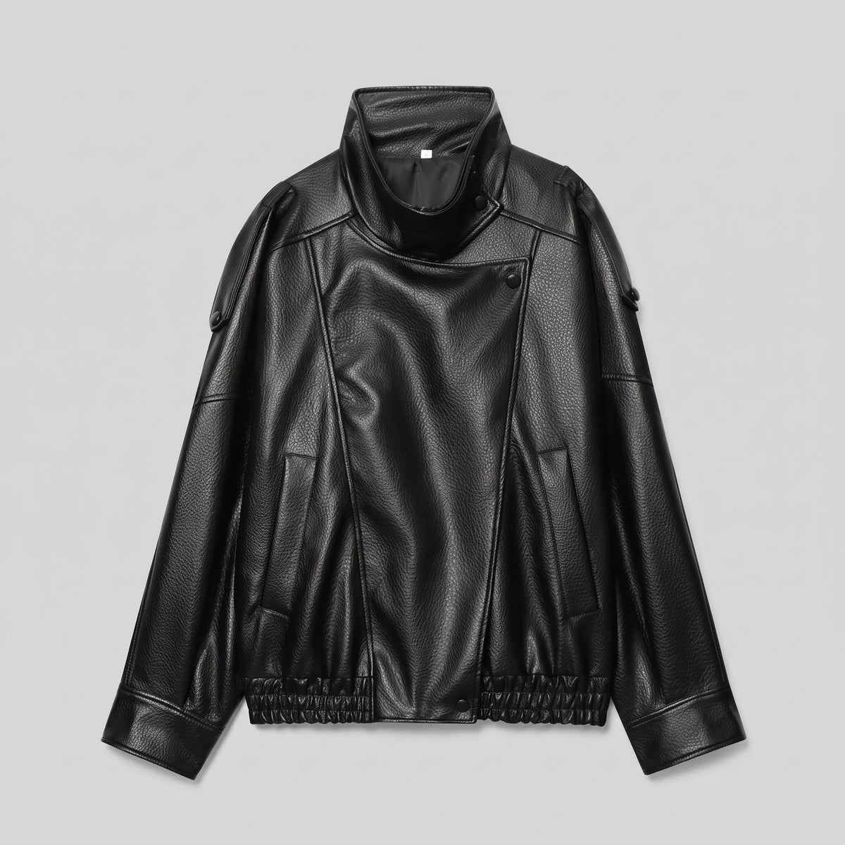 Oversized Leather-Look Jacket