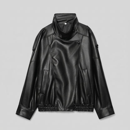 Oversized Leather-Look Jacket