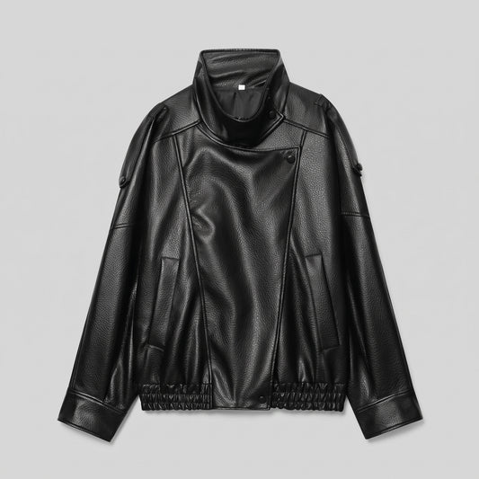 Oversized Leather-Look Jacket