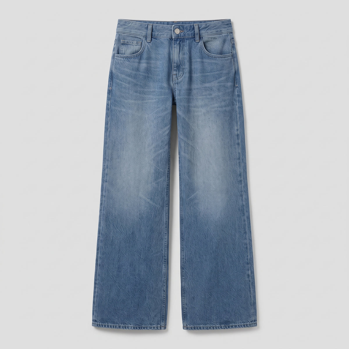 High-Waisted Wide-Leg Jeans