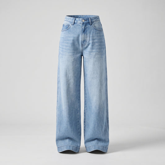 High-Waisted Wide-Leg Jeans