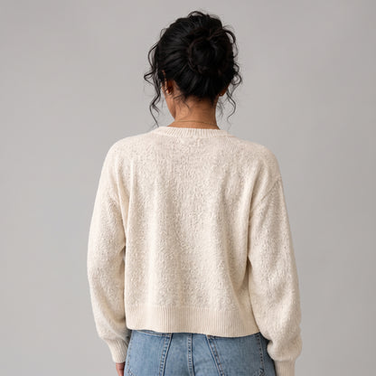 Button-Front Knit Top