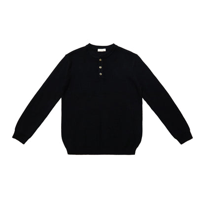 Ribbed Henley Sweater