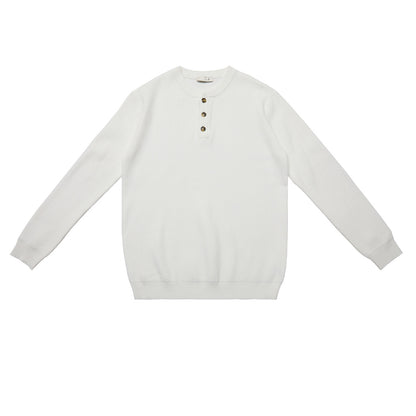 Ribbed Henley Sweater