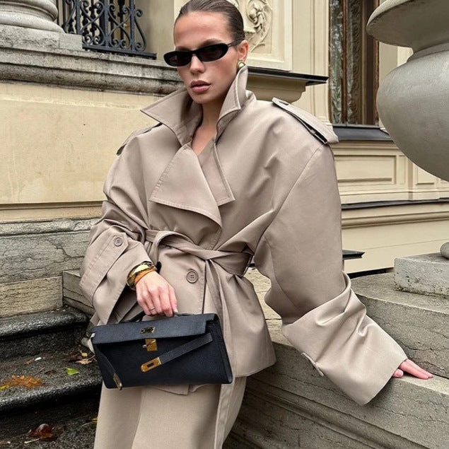 Belted Lapel Trench Coat
