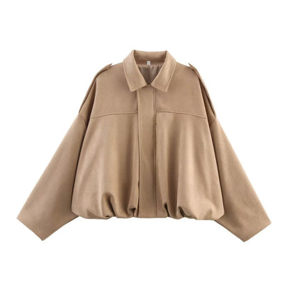 Batwing Sleeve Bomber Jacket
