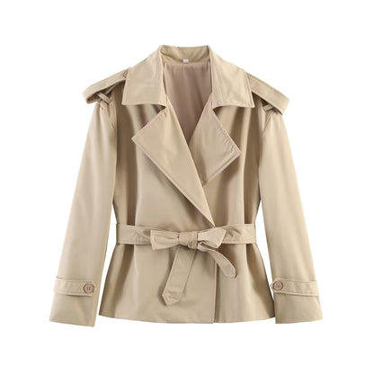 Short Belted Trench Coat