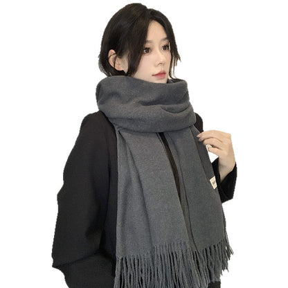 Grey Wool Scarf