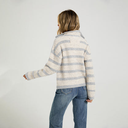 Oversized Striped Cardigan