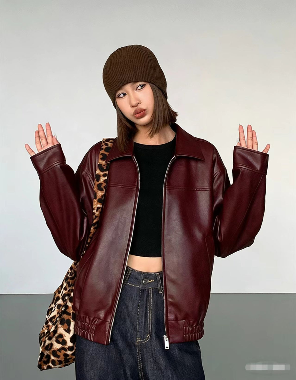Vintage Leather-Look Jacket