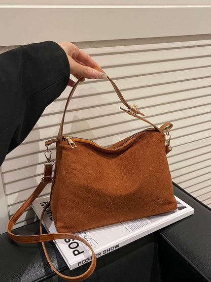 Vintage Suede Crossbody Bag