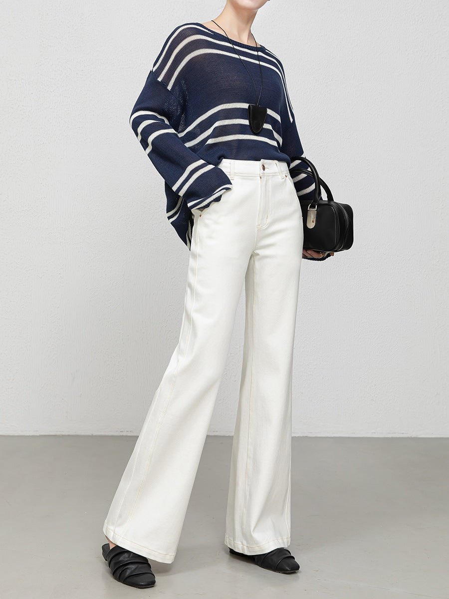 High-Waisted Flared Jeans