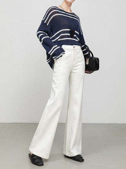 High-Waisted Flared Jeans