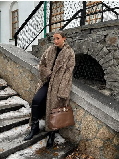 Long Faux Fur Coat