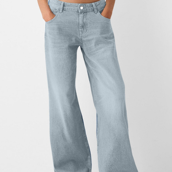 High-Waisted Wide-Leg Jeans
