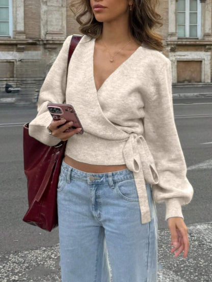 V-Neck Knit Cardigan