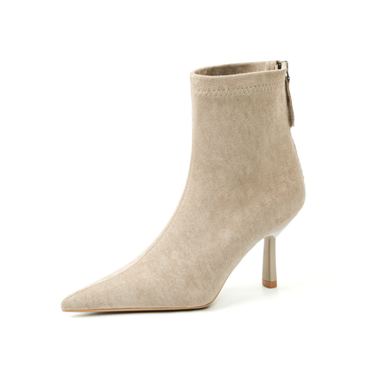 Pointed-Toe Stiletto Ankle Boots