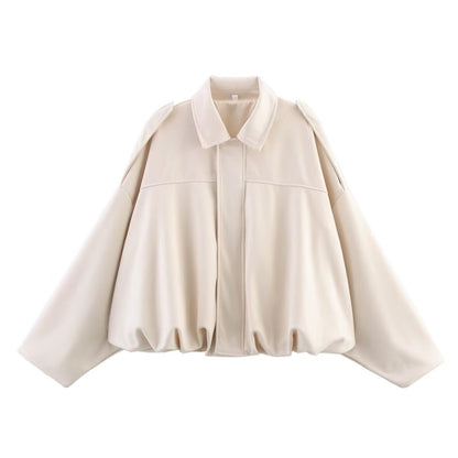 Batwing Sleeve Bomber Jacket