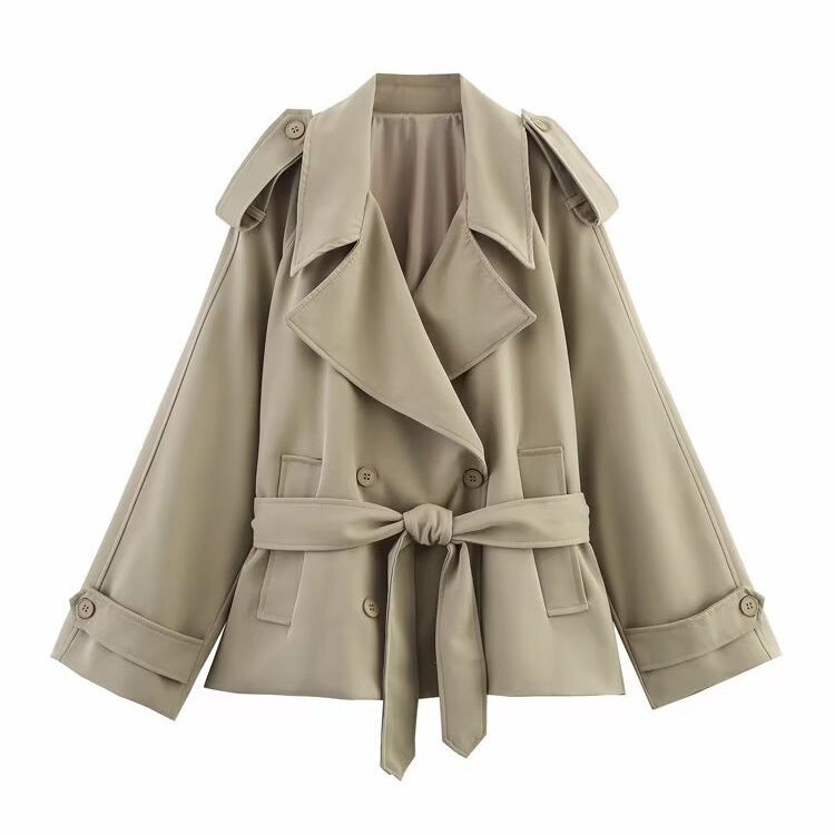 Belted Lapel Trench Coat