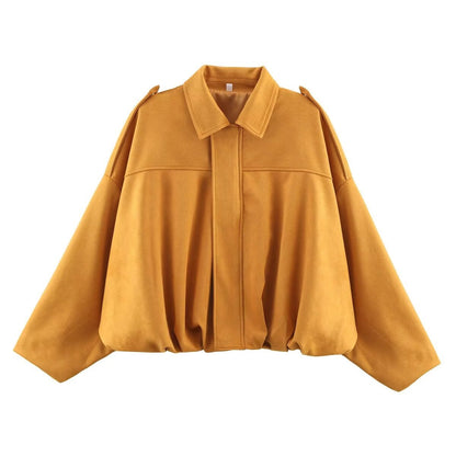 Batwing Sleeve Bomber Jacket