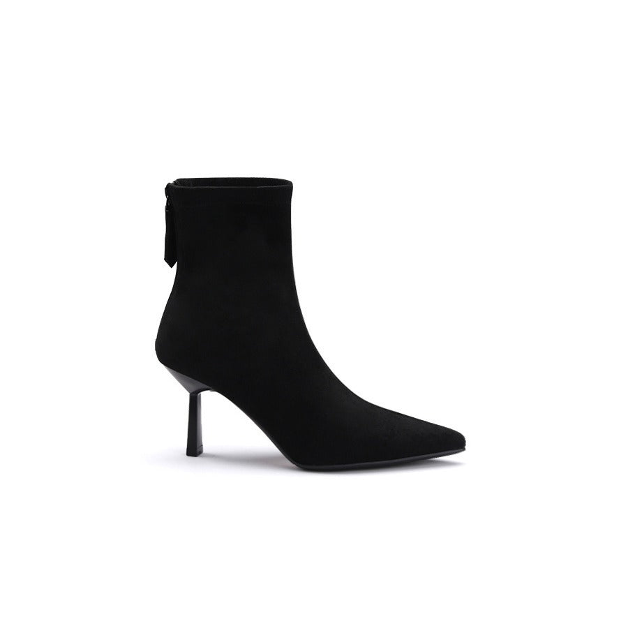 Pointed-Toe Stiletto Ankle Boots