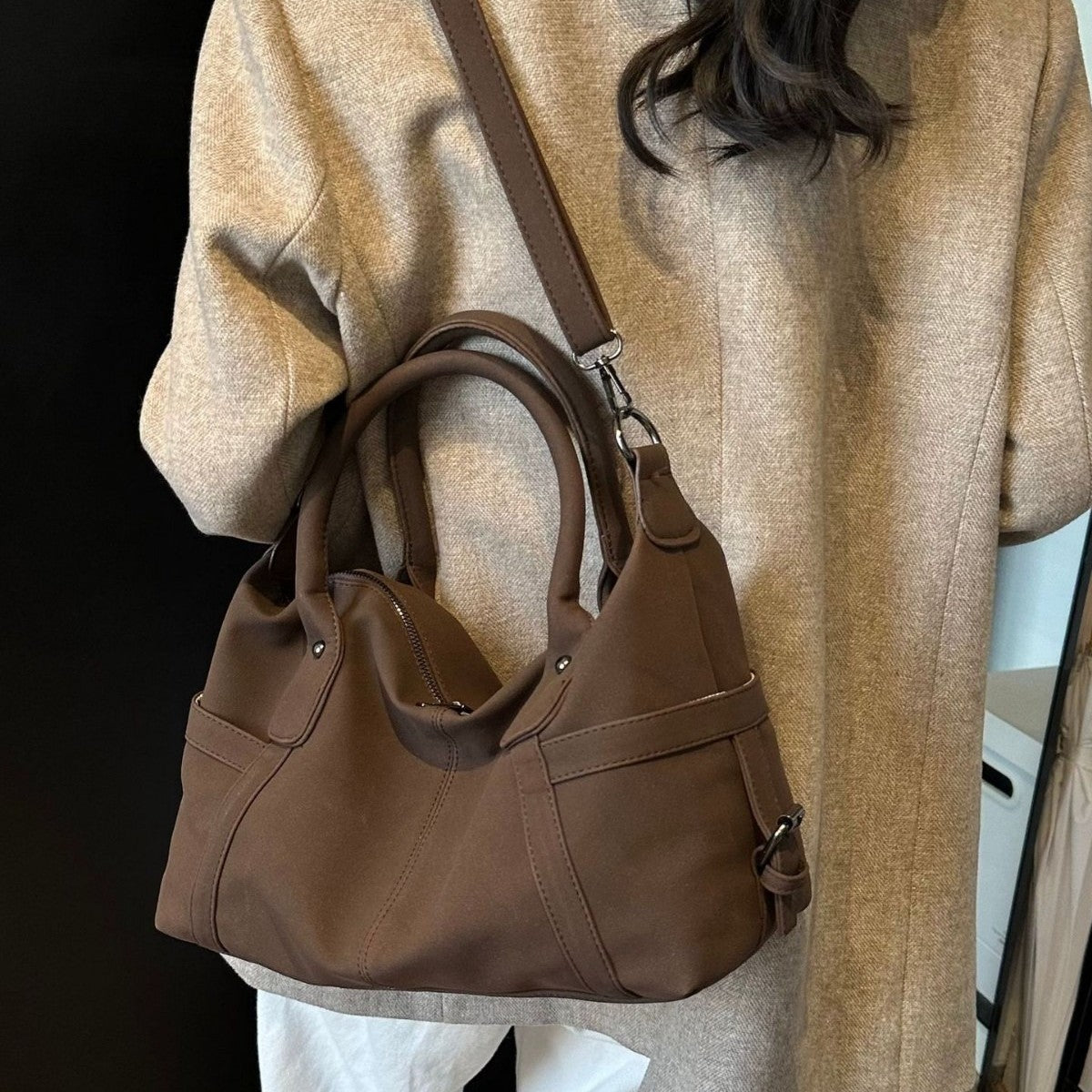 Matte Shoulder Tote Bag