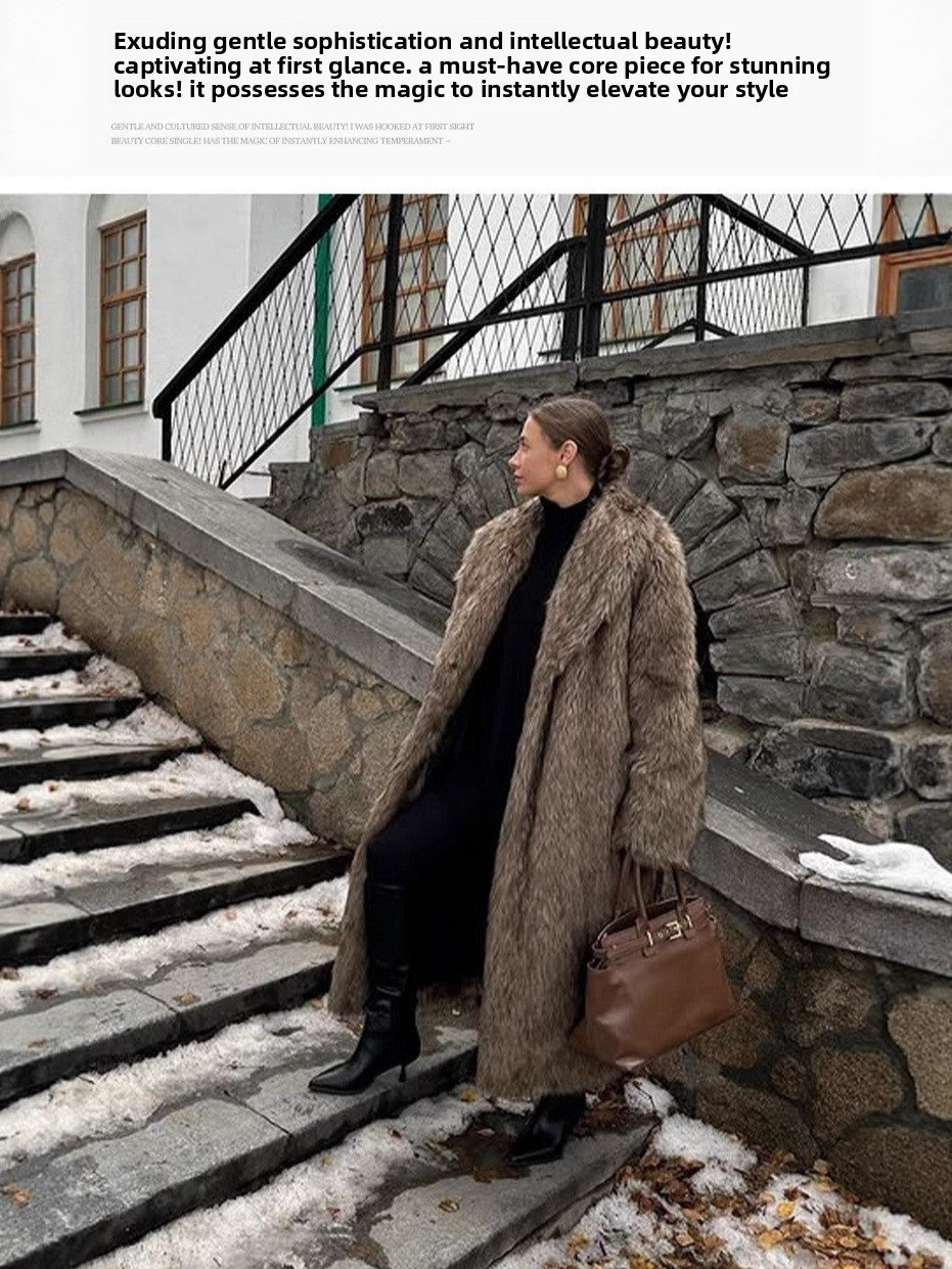 Long Faux Fur Coat