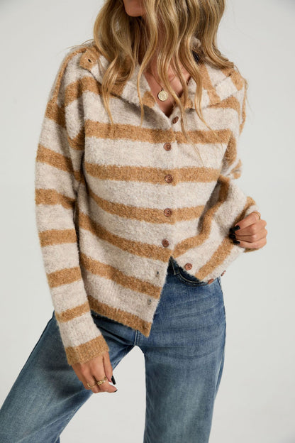 Oversized Striped Cardigan