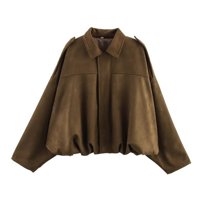 Batwing Sleeve Bomber Jacket