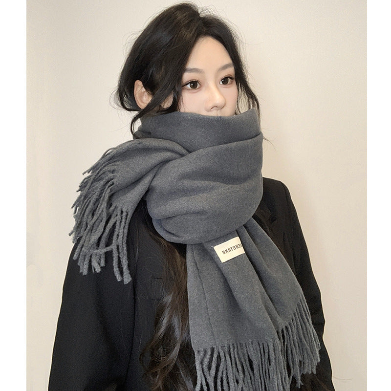 Grey Wool Scarf