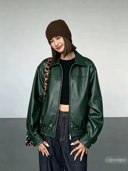 Vintage Leather-Look Jacket